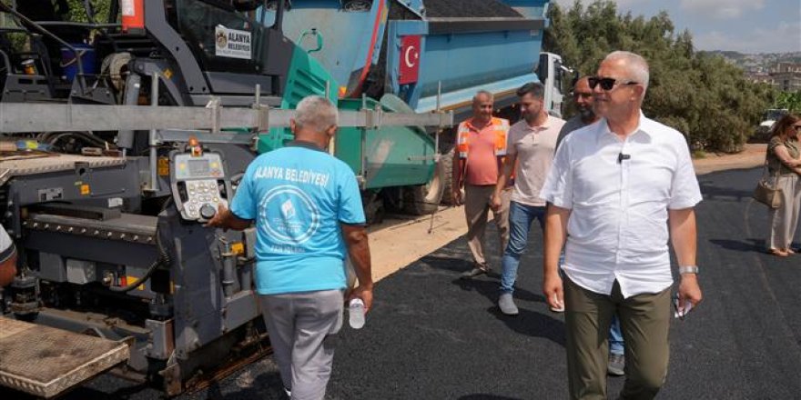 Alanya’da 12 futbol sahası büyüklüğünde asfalt