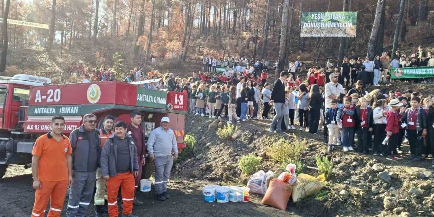 Alanya’da öğrencilere orman yangını farkındalığı