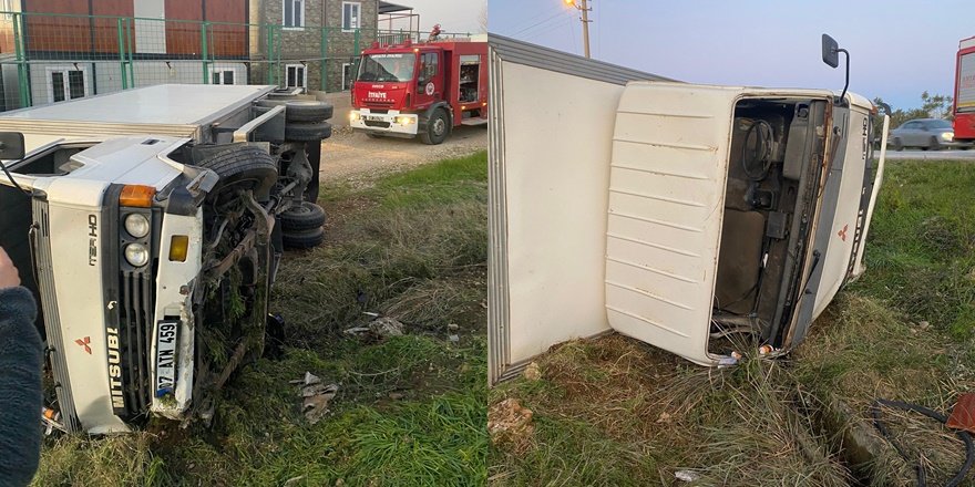 Serik’te Kamyonet Şarampole Yuvarlandı: Sürücü Ağır Yaralı