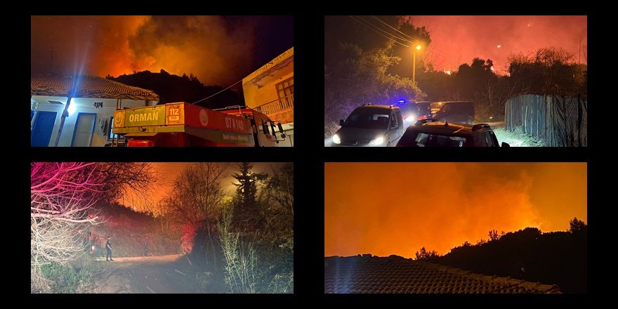 Antalya Serik’te Orman Yangını: Yaşlı Çift Tahliye Edildi