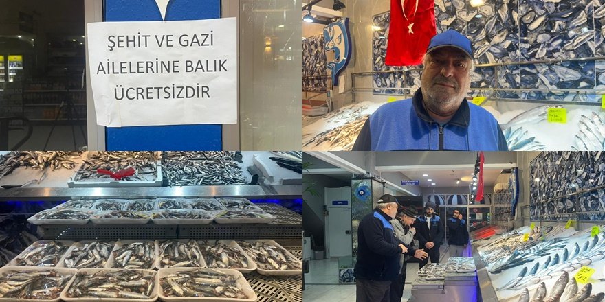 Alanyalı balıkçıdan şehit ve gazilere yürek ısıtan destek