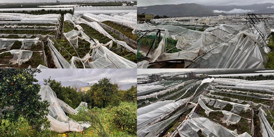 Finike’de Hortum Felaketi: Seralar Yerle Bir Oldu