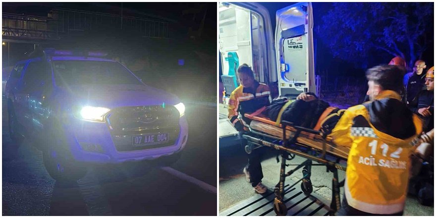 Alanya’da kayalıklardan düşen şahıs kurtarıldı