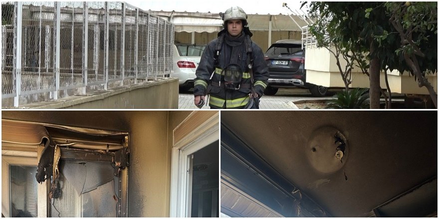 Alanya’da apartman dairesinde korkutan yangın