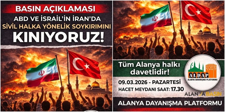 ALDAP'tan Alanya’da Savaşa Karşı Yürüyüş Çağrısı