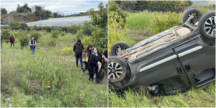 Gazipaşa’da araç takla attı: Sürücü yaralandı