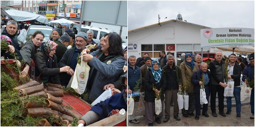 Korkuteli’nde 1000 Fidan Vatandaşla Buluştu