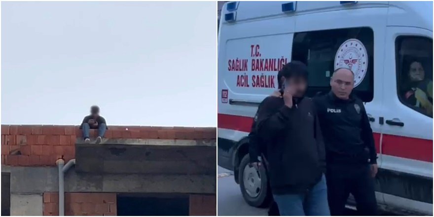 Telefon Krizi Çatıya Çıkardı: 2 Saatte İkna Edildi