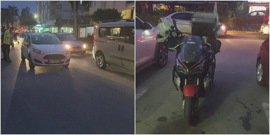 Manavgat’ta kapı kazası: Motosikletli yaralandı