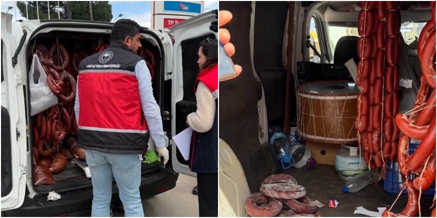 Serik’te 176 kilo bozuk sucuk imha edildi