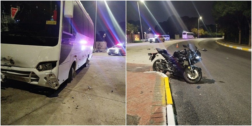 Serik’te feci kaza: Virajı alamayan motosikletli ağır yaralandı