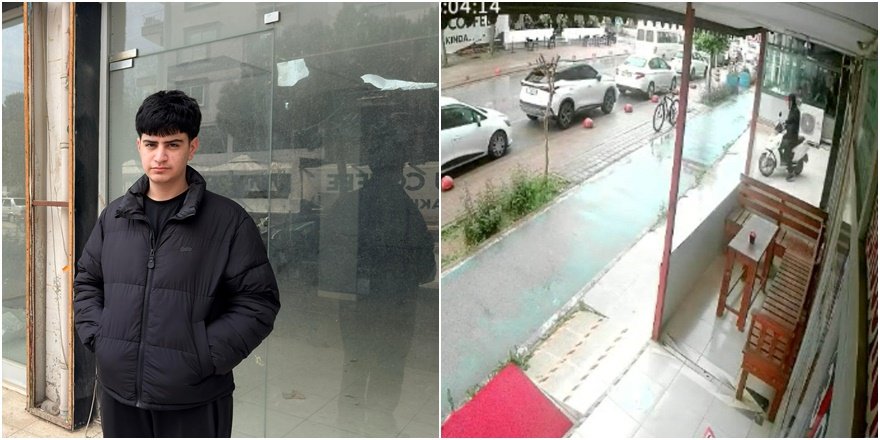 Bisikleti bırakıp motosiklet çaldı! O anlar kamerada