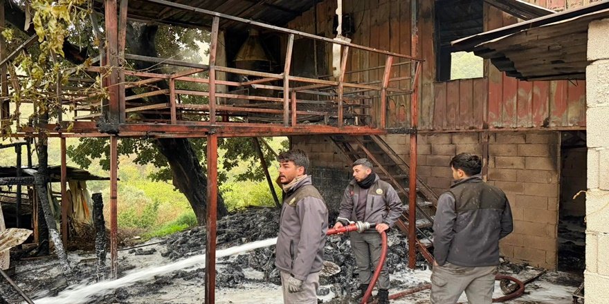 Alanya’da ev yangını paniği! Alevler geceyi aydınlattı