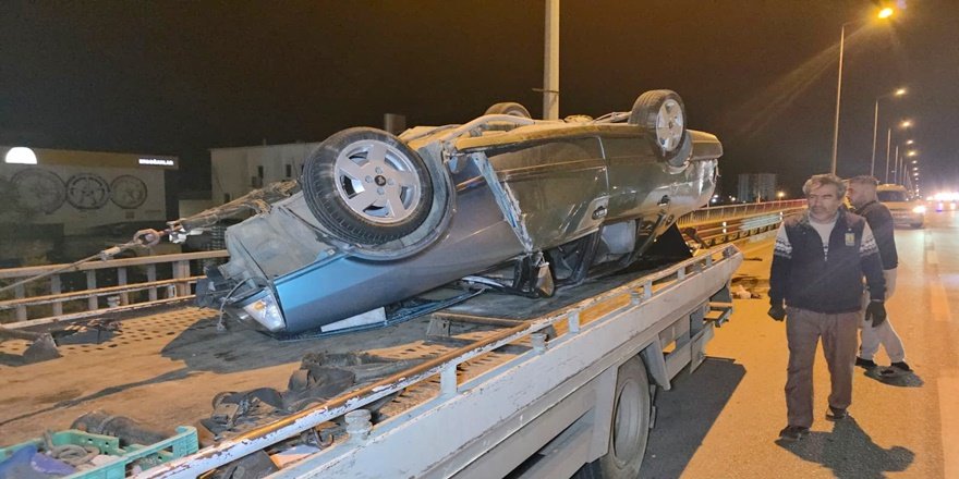 Takla atan araçtan mucize kurtuluş