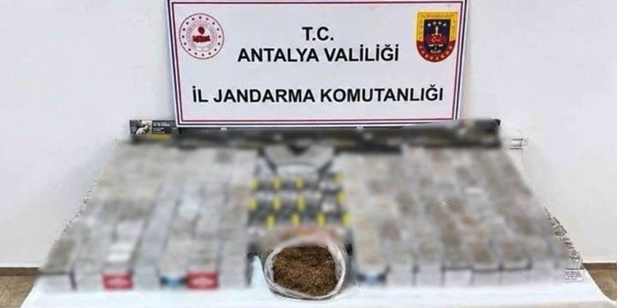 Antalya’da kaçak tütün operasyonu: Binlerce makaron