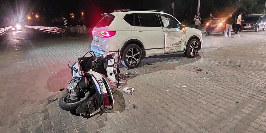 Gazipaşa’da gece yarısı korkutan motosiklet kazası