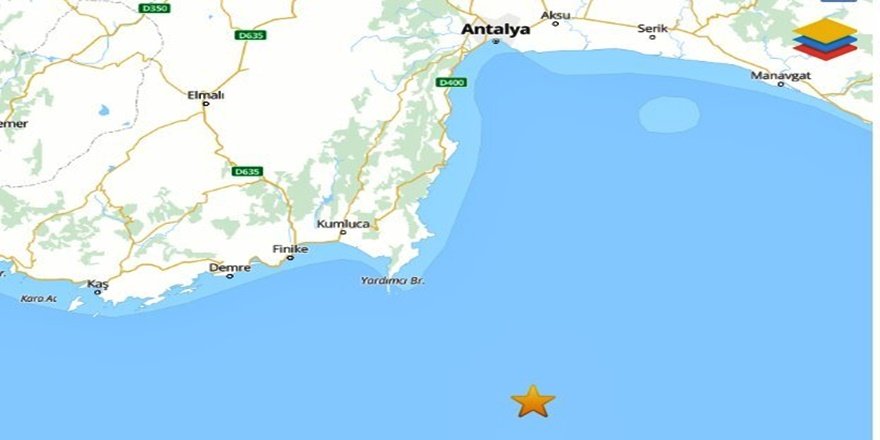 Antalya Kumluca açıklarında 3.5 büyüklüğünde deprem