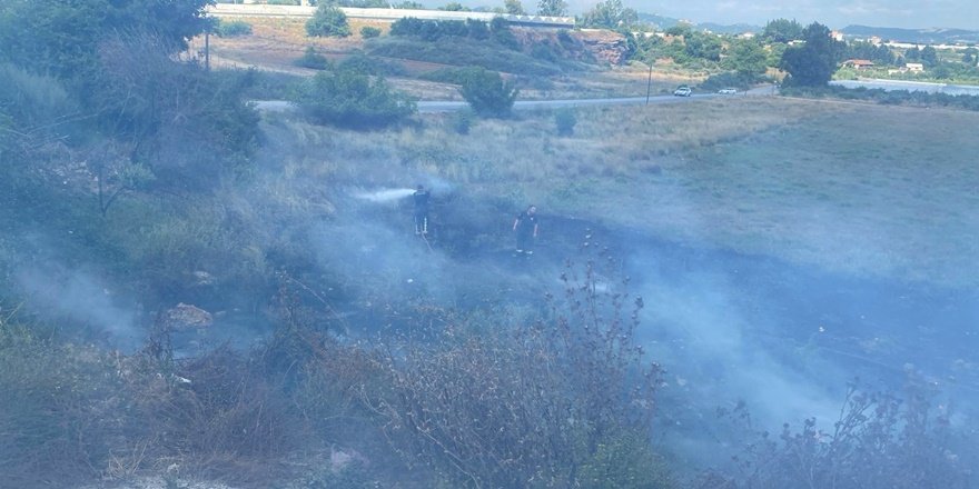 Serik’te otluk yangın seralara sıçramadan söndürüldü