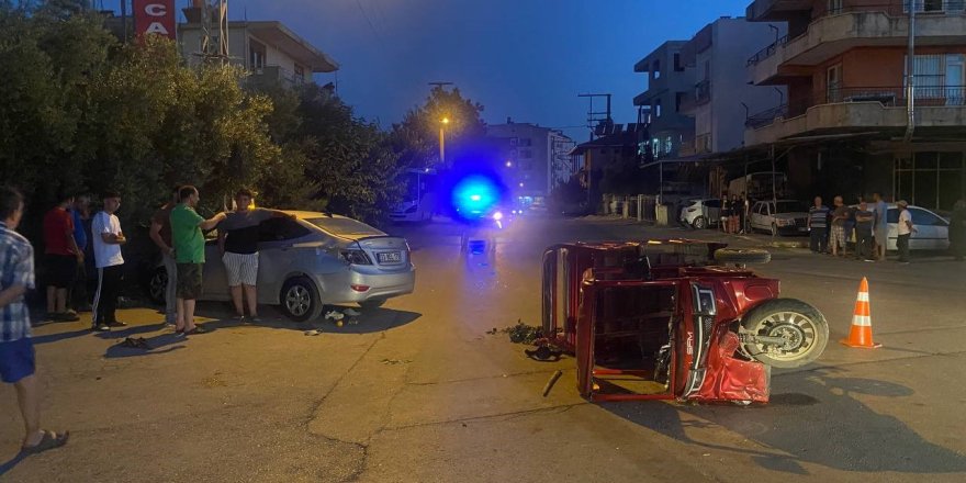 Serik'te üç tekerli motosiklet kazası: 4 yaralı