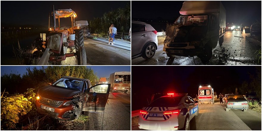 Serik’te zincirleme kaza: 1 kişi yaralandı