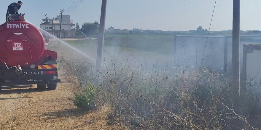 Manavgat'ta Otluk Alan Yangını Paniğe Neden Oldu