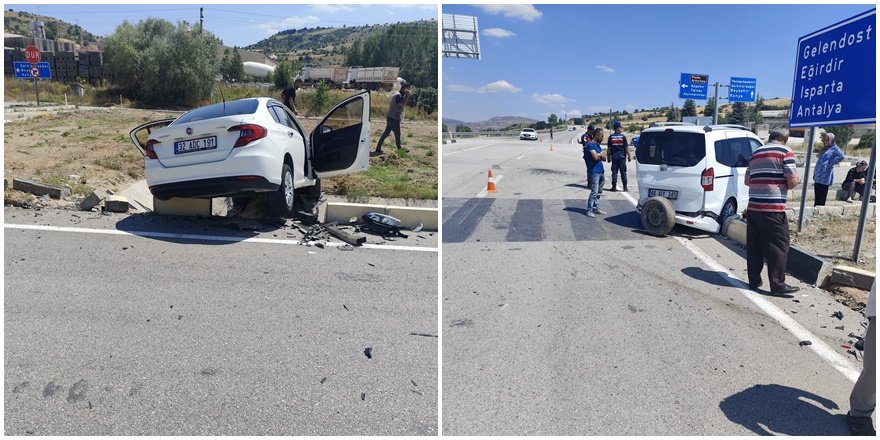 Yalvaç'ta Kavşak Kazası: Sürücüler Ölümden Döndü