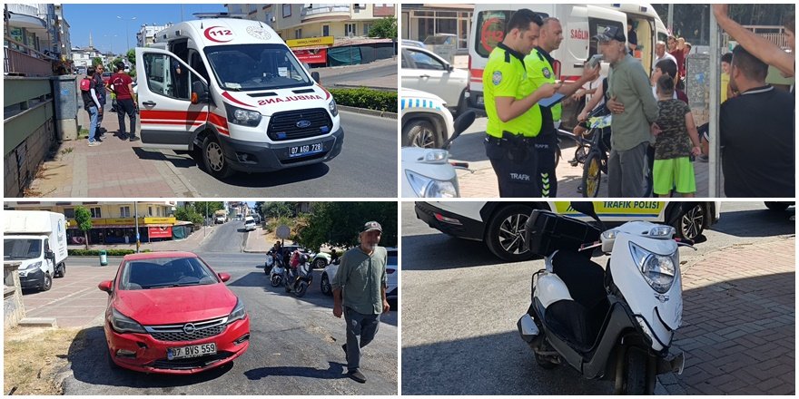 Manavgat’ta motosiklet ve otomobil çarpıştı: 2 yaralı