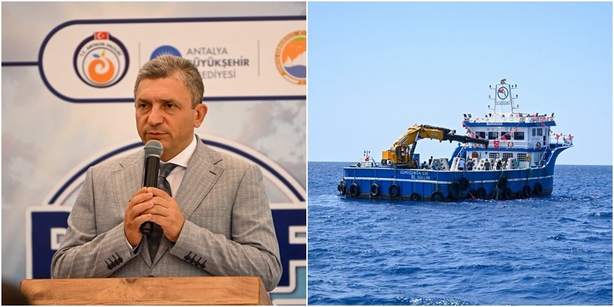 Finike açıklarında 50 yapay resif denizle buluştu