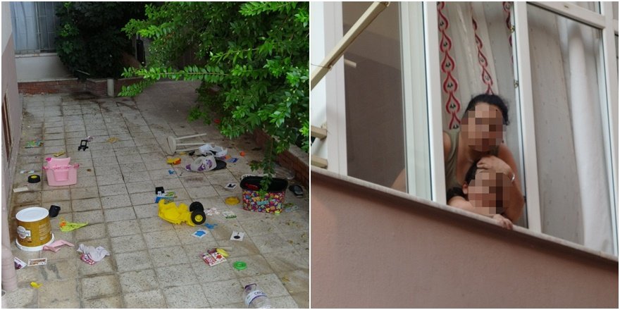 Manavgat'ta Penceredeki Çocuk Mahalleliyi Korkuttu