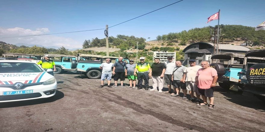 Alanya’da safari araçlarına sıkı trafik denetimi