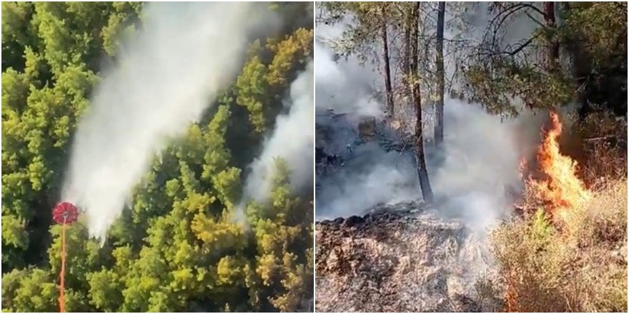 Manavgat’ta orman yangını: Havadan ve karadan müdahale
