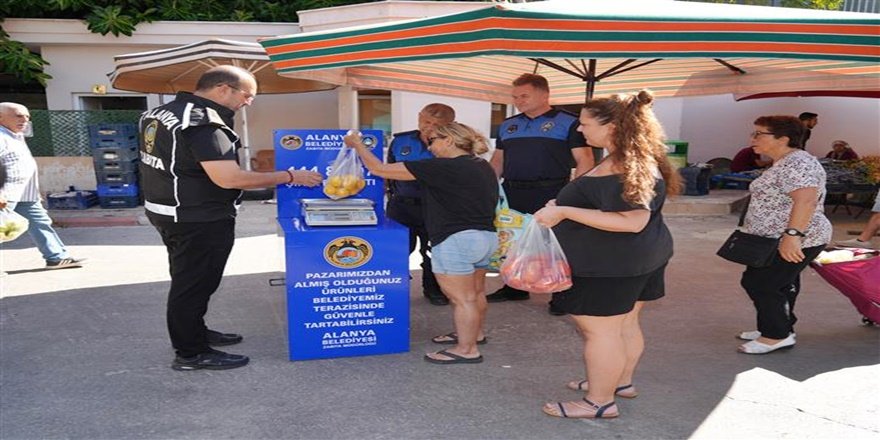 Alanya'da pazarda alışverişi güvenceye alan uygulama