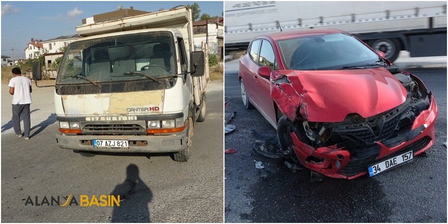Manavgat’ta otomobil hurdaya döndü: O anlar kamerada
