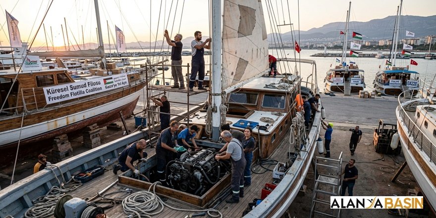 14 Sumud Gemisi Antalya’da Yeniden Sefere Hazırlanıyor