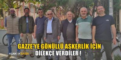 Alanya’da Gönüllü Askerlik Dilekçesiyle Gazze’ye Destek Mesajı