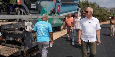 Alanya’da 12 futbol sahası büyüklüğünde asfalt