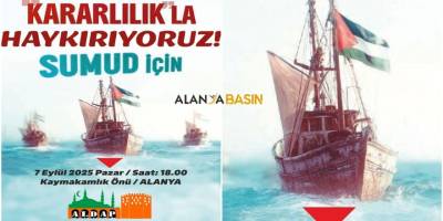 Alanya Dayanışma Platformundan Sumud Gemisine destek Çağrısı