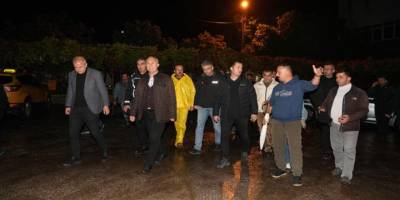 Alanya’yı Vuran Sağanak Sonrası Başkan Özçelik Sahada