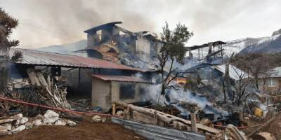 Gündoğmuş’ta yangın faciası: Ev kül oldu, hayvanlar telef