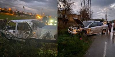 Serik’te akşam saatlerinde kaza: İki otomobil çarpıştı, 1 yaralı