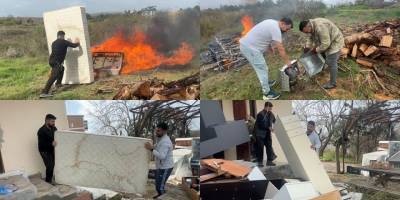 Lojmanı harabeye çeviren personele öfke: Eşyaları yaktı