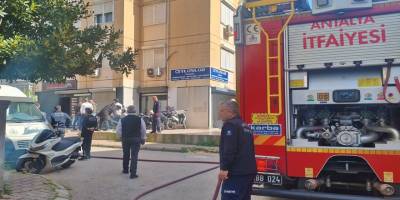 Muratpaşa’da motosiklet tamirhanesinde yangın paniği
