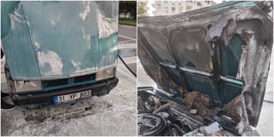 Alanya’da seyir halindeki araç alev alev yandı