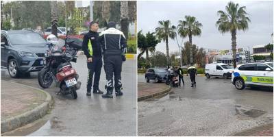 Manavgat’ta çarpışma kamerada: Sürücü savruldu