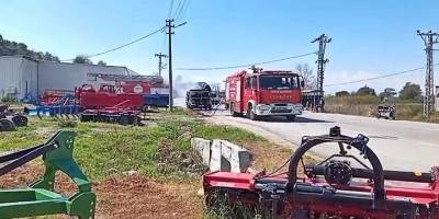 Serik’te seyir halindeki kamyonet alevlere teslim