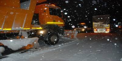 Alacabel’de Kar Başladı, Yolda Mesai Yoğunlaştı