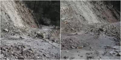 Kumluca’da Heyelan Yolu Kapattı