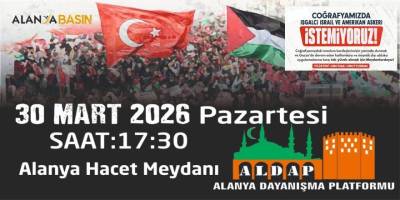 Alanya'da Filistin İçin Dev Buluşma: "Meydanlardayız!