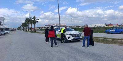 Manavgat’ta motosiklet kazası kamerada