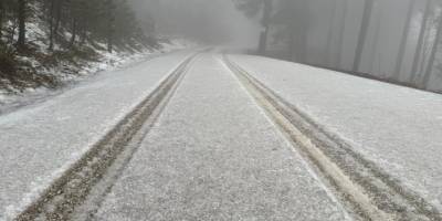 Zorkun Yaylası’nda dolu sürprizi: Her yer bembeyaz oldu
